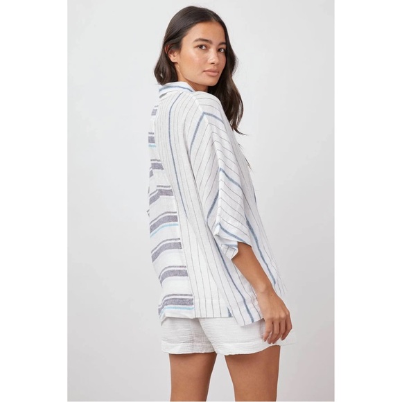 RAILS • Finley Shirt in Mixed Aegean Blue Stripe - Picture 2 of 13